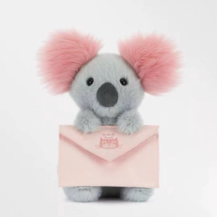 英国Jellycat萌趣情人节系列信使考拉毛绒 治愈 玩偶 公仔520礼物