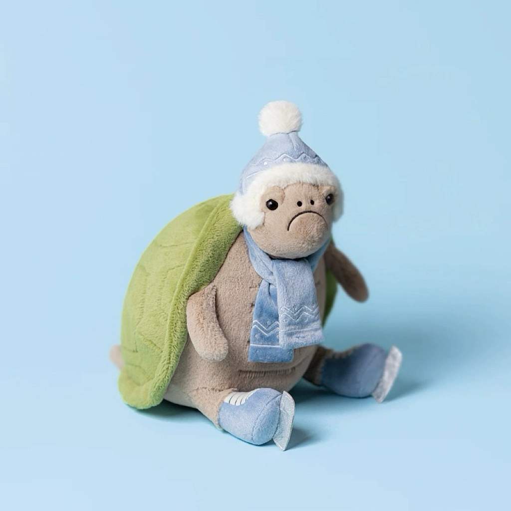 英国jellycat蒂米乌龟滑冰装毛绒玩具娃娃公仔礼物2025圣诞新品
