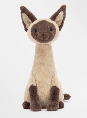 英国Jellycat艾丽斯暹罗猫毛绒玩具可爱猫猫儿童节礼物生日礼物