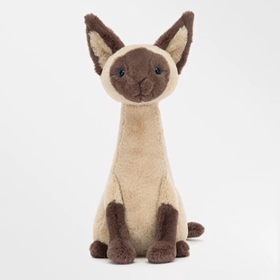 英国Jellycat艾丽斯暹罗猫毛绒玩具可爱猫猫儿童节礼物生日礼物