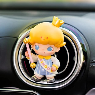 泡泡玛特车载香薰空调出风口小甜豆摆件车内装饰汽车内饰女高级感