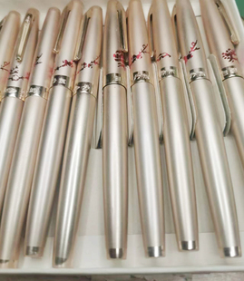 白翎610铱金笔老钢笔箭标心型铝杆90年代老库存收藏练字绝版