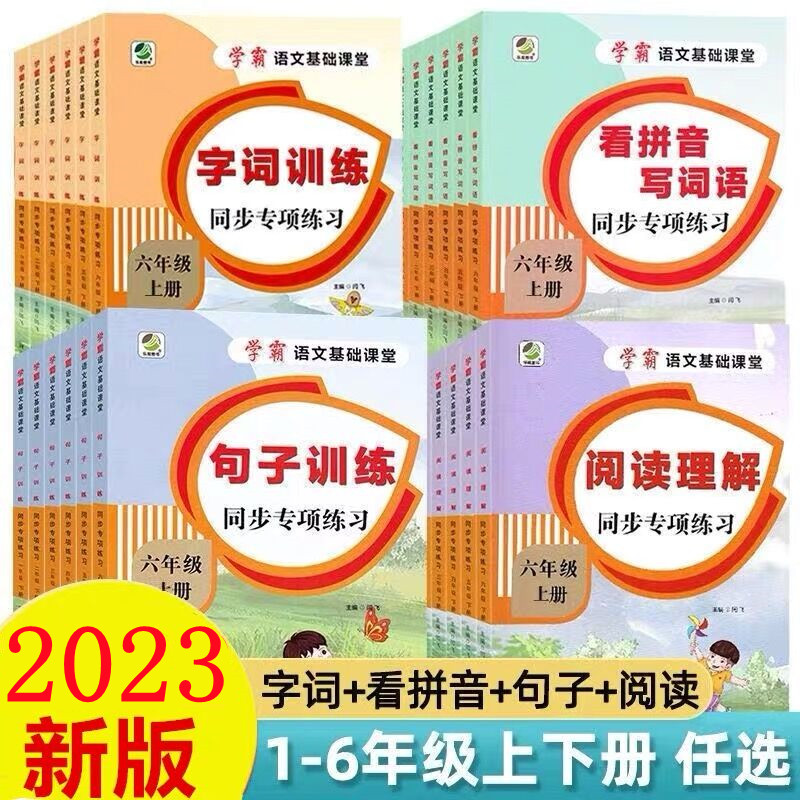 一二三四年级五六年级上下册看拼音写词语组词仿写句子训练专项练习阅读理解专项训练人教版小学生同步语文课本专项练习册练习题_虎窝淘