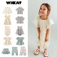 Wheat26春夏新款 新生婴儿宝宝女童日常T恤连衣裙包屁裙裤 子