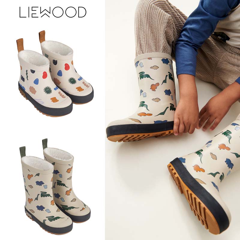 丹麦进口儿童防滑加绒雨靴