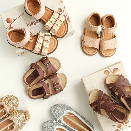 丹麦Bisgaard新款婴幼儿宝宝男女童夏季包头凉鞋牛筋底防滑皮鞋5Z