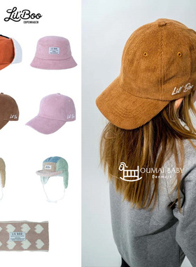 lil boo24秋冬加绒棒球帽宝宝男女儿童护耳帽渔夫帽鸭舌帽发带5