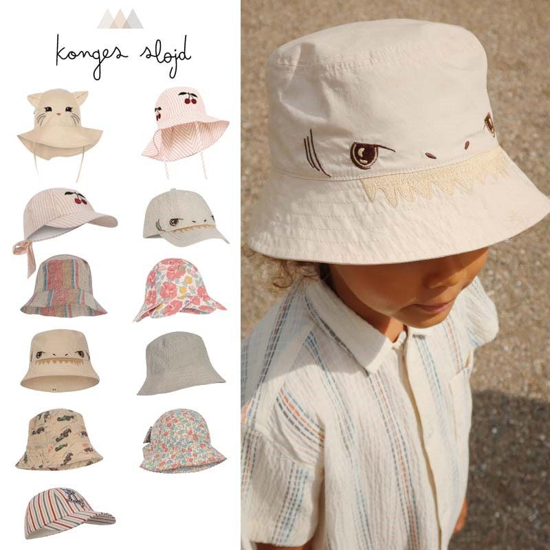 konges slojd25春夏款婴儿宝宝男女童遮阳防晒帽鸭舌帽子渔夫帽5Z
