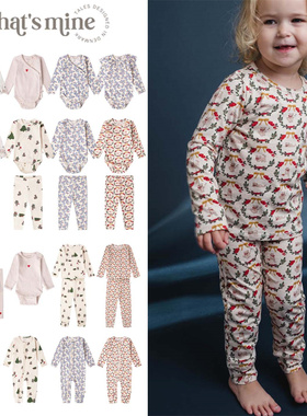 thatsmine25秋冬新款宝宝男女小童侧开长袖包屁衣连体衣打底衣裤