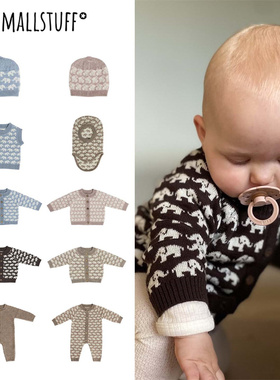 Smallstuff25秋冬新款婴儿小宝宝帽子针织开衫长袖连体衣马甲背心