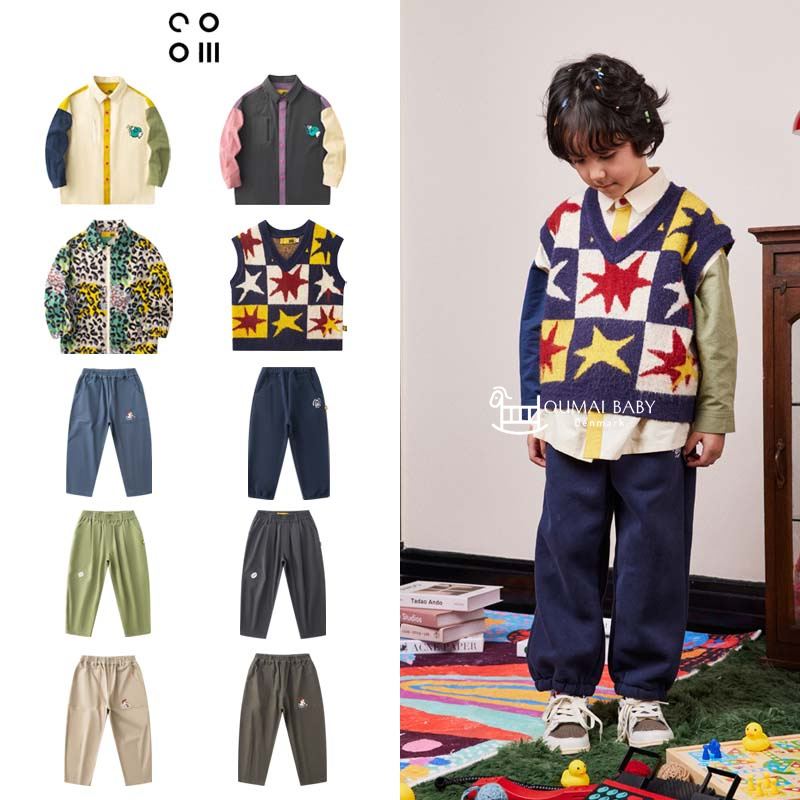 Cooiii秋冬儿童马甲衬衣外套裤子