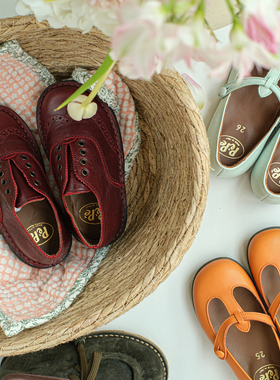 意大利pepe儿童英伦学院浅帮皮鞋女童复古玛丽珍圆头公主丁字鞋5