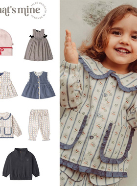 thatsmine25秋冬款宝宝男女小童卫衣帽子外套马甲长裤连衣裙子5Z