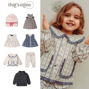 thatsmine25秋冬款宝宝男女小童卫衣帽子外套马甲长裤连衣裙子5Z