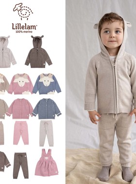 挪威小羊Lillelam25秋冬宝宝男女小童羊毛针织开衫毛衣裤子连衣裙