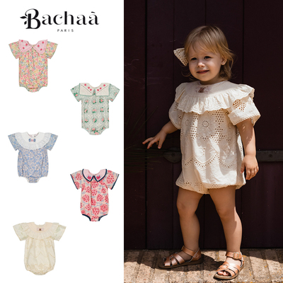 婴儿宝宝法式甜美短袖包屁衣