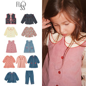 衬衣马甲长袖 floess25秋冬新款 宝宝女孩小童长袖 连衣裙背带裙子5Z