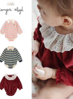 konges slojd25秋冬圣诞款新生婴儿宝宝男女小童长袖包屁衣哈衣5Z