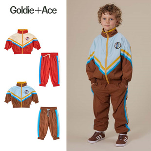 Goldie ace25款宝宝男女小童拼色薄外套棒球服夹克运动裤子风衣5Z