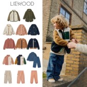 子套装 Liewood25秋冬新款 牛仔上衣 裤 韩版 毛绒拼接外套