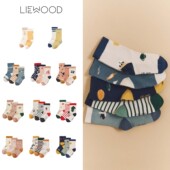 liewood25新款 婴儿宝宝防滑地板袜男女小童中筒棉袜小腿袜子5Z