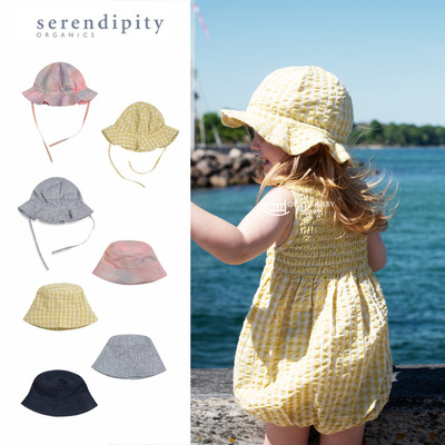 5折serendipity26春夏款婴儿宝宝男女小童大帽檐防晒遮阳渔夫帽子