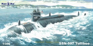 041 SSN 597 模型 MM350 Tullibee潜水艇1 350塑料拼装