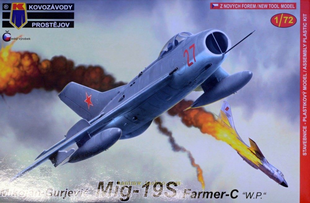 kpm-72187华约空军米格19/mig-19s战斗机1/72塑料拼装模型4涂装选