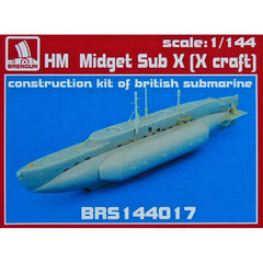BRS144017英国HM Midget Sub X潜艇1/144树脂蚀刻片拼装模型