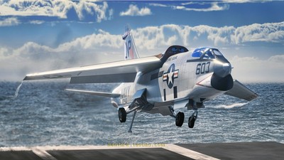 RF8G舰载侦察机1/72塑料拼装模型