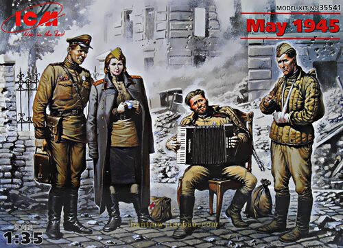 1945年5月苏军男女官兵1/35兵人