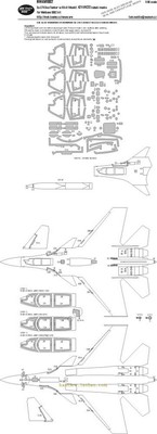 Su-27K舰载战斗机1/48模型遮盖纸