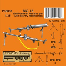 CMKP35030 二战德国改装MG 15机关枪1/35 3D打印拼装模型