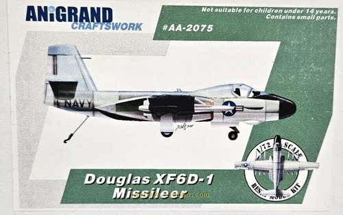 XF6D-1核导弹战斗机1/72树脂模型