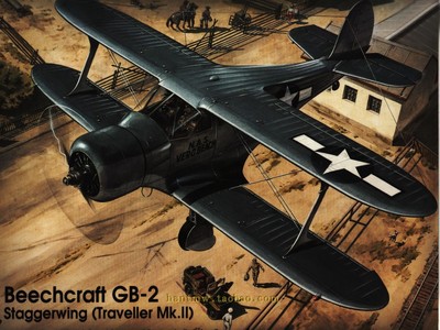 比奇GB2通用飞机1/48拼装模型