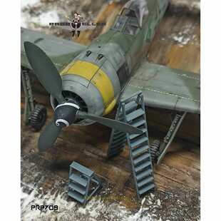 77PRP709二战德军地勤飞机维护人字木梯1/48 3D打印模型两个