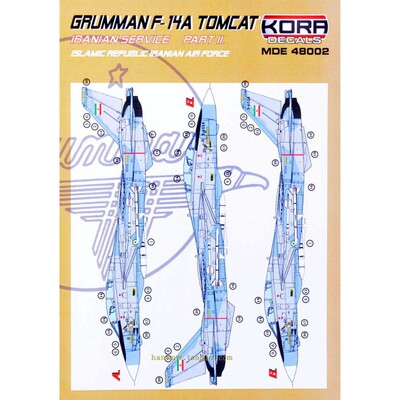 F-14A战斗机1/48模型伊朗水贴纸