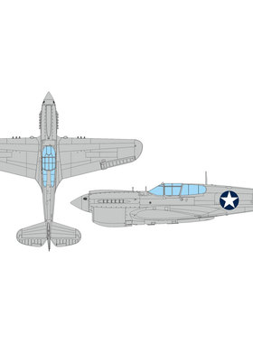 牛魔王EX1120 P-40E战斗机1/48拼装模型标徽漏喷遮盖纸