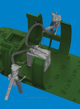 牛魔王6481125 UH-60直升机M134机关枪和弹药箱1/48打印模型配ICM