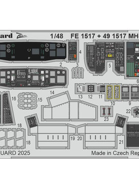 牛魔王491517 MH-60L黑鹰直升机1/48拼装模型内外细节蚀刻片配ICM