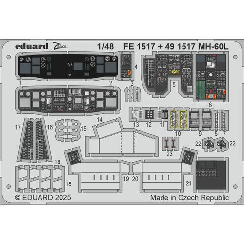 MH-60L直升机1/48模型内外细节PE