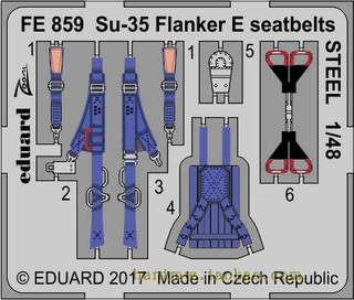 牛魔王FE859苏35/Su-35战斗机1/48拼装模型安全带蚀刻片 (KITTYH)