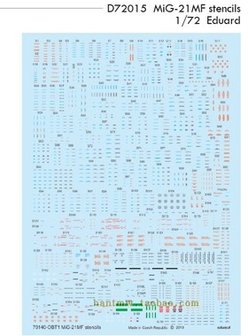 牛魔王D7215米格21/MiG-21MF战斗机1/72拼装模型全机标识水贴