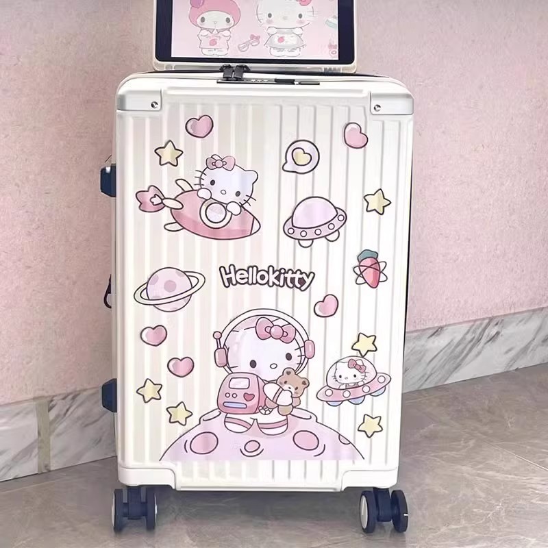 行李箱贴纸高级感防水不留胶凹凸面旅行箱改造专用装饰贴纸可爱猫