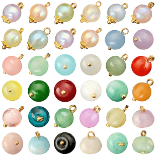 新中式旗袍纽扣珠子盘扣中国风仿玉石汉服扣子吊坠圆珠毛衣装饰扣