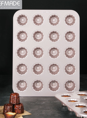 chefmade学厨可露丽模具20连杯可丽露不沾蛋糕模天使之铃家用烘焙