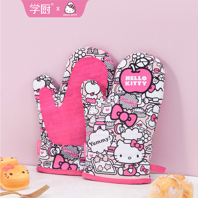 学厨kitty隔热耐高温手套迷彩