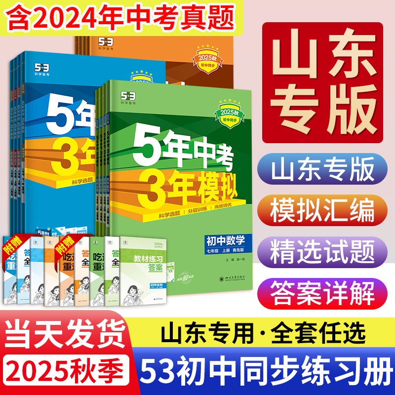 山东五四制专用，讲练结合，同步训练