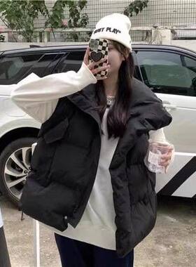 不跑棉多巴胺加厚棉衣马甲外套女秋冬棉马甲无袖马夹气质宽松时尚