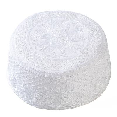 礼拜帽回帽子男夏季新款回族网眼回民帽回回帽沙特阿拉伯刺绣礼帽